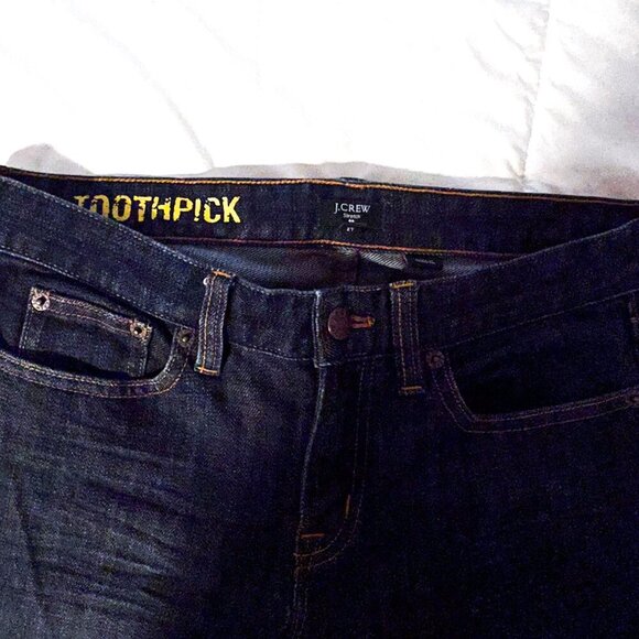 J.Crew Dark Wash Ever Stretch Skinny Ankle Toothpick Jeans 27 - Picture 7 of 16